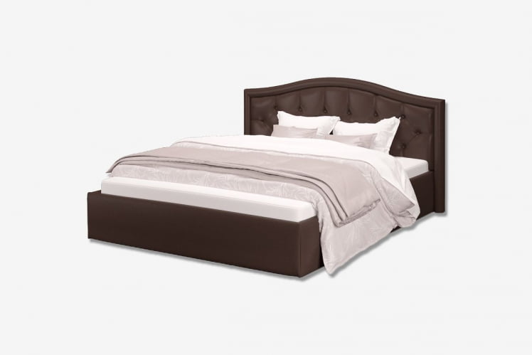 Кровать Стелла, 1400*2000 мм, искусственная кожа Лесмо бров, коричневый / brow,_0