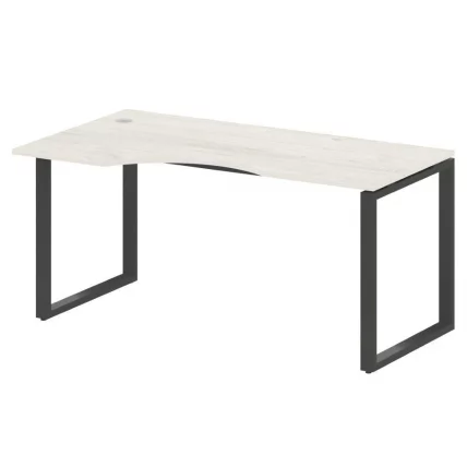 Стол криволинейный левый на О-образном м/к МЕТАЛ СЙСТЕМ БО.СА-1 Л Наварра/Антрацит / METAL SYSTEM_0