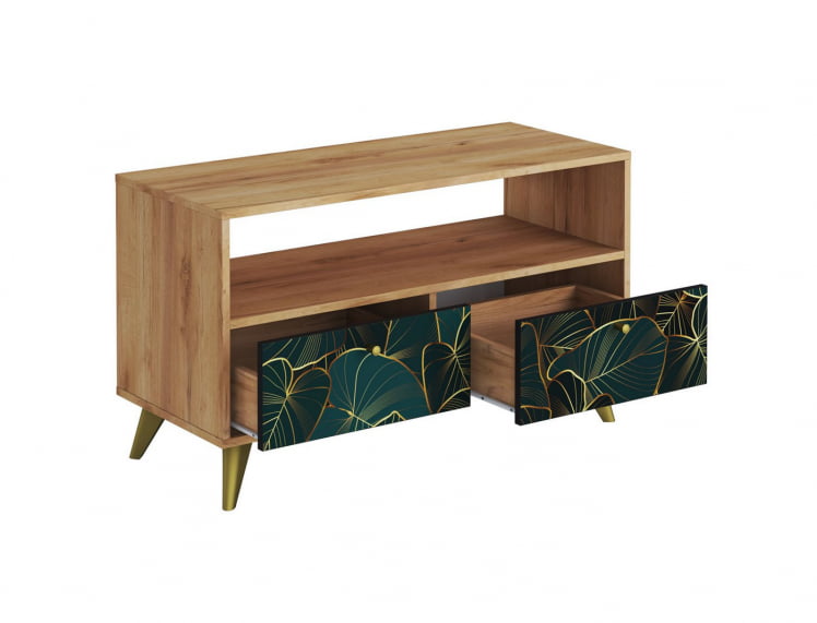 Тумба консольная ТМ-005  дуб крафт золотой/ТРОПИCАЛ / золотой/TROPICAL_1