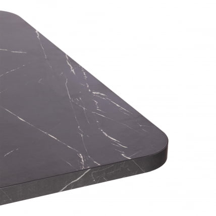 Стол обеденный ГЕНТ ЛДСП, 110-145кс68,6кс75,5 см, Мрамор Блэк Роял/Белый / GENT 110-145x68,6x75,5_10