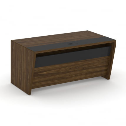 Стол руководителя прямой без тумбы Корнер CОР.СР-16 Орех Лоренцо Графит / Corner COR.SR-16_0