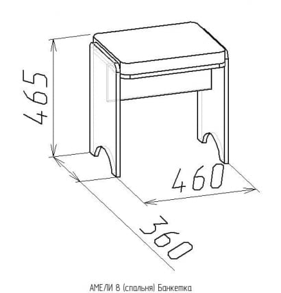 Банкетка АМЕЛИ 8 Дуб отбеленный (спальня)_1