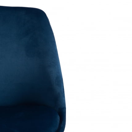 Стул ТУЛИП СОФТ (мод. 74) / 1 шт. в упаковке вельвет/дерево , 54 х 47 х 83 см , синий (ХЛР 63)/натуральный / TULIP SOFT (mod. (HLR_5