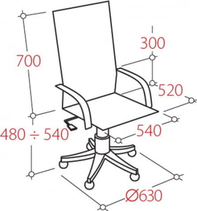 Кресло руководителя ЕЧаир CС-630Е 180434 Черное / EChair CS-630Е_7