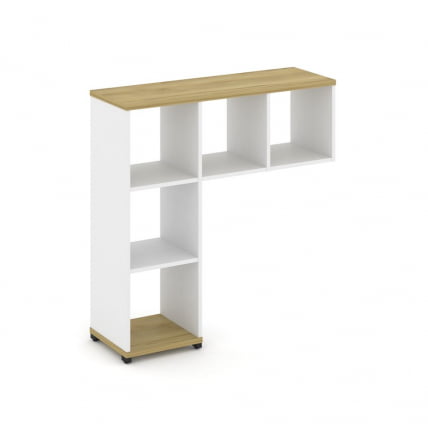 Надставка на стол низкая без наполнения CОНCЕПТ CН.НН-001 Дуб Винченцо Белый бриллиант Черный металл / CONCEPT CN.NN-001_0