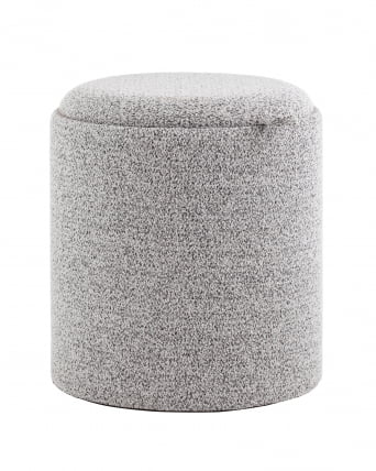 Пуф-столик с ящиком Хюгге С букле серый / S_0