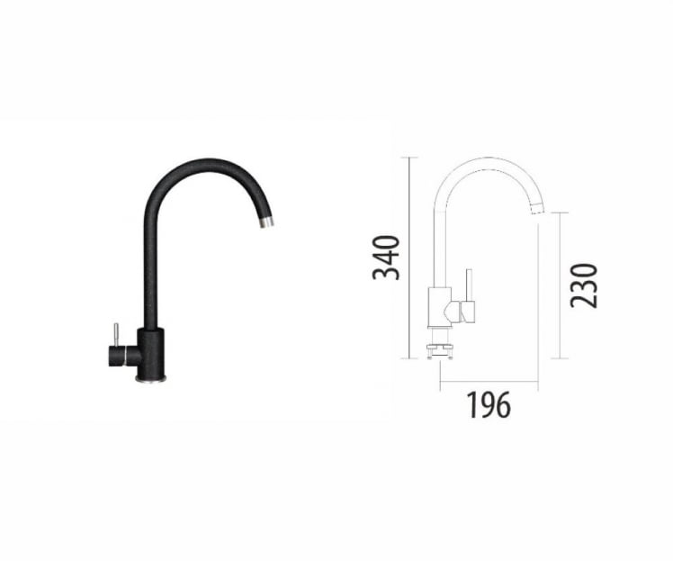 Смеситель СМ 2 Черный камень_1