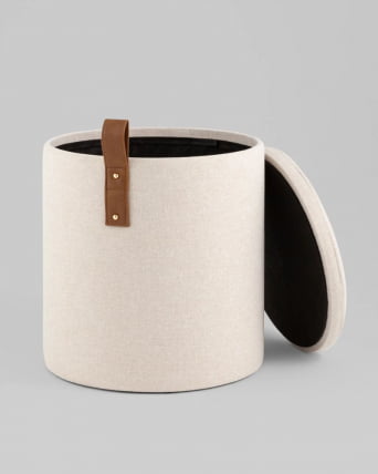 Пуф с ящиком Эркки С белый / S_1