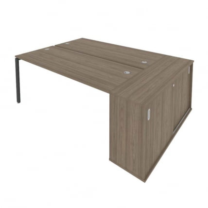 Рабочая станция с опорным шкафом-купе Метал Сйстем Б.РС-СШК-1.5 Вяз/Антрацит / Metal System_0