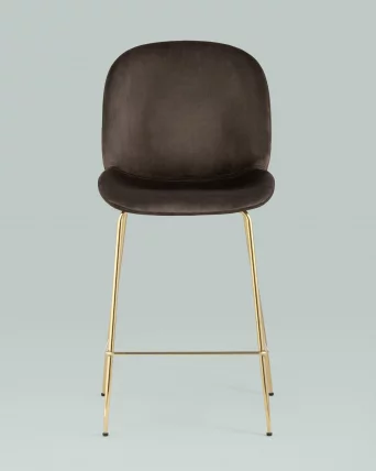 Стул полубарный Беетле со спинкой голд Коричневый / Beetle gold_3