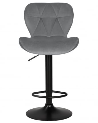 Стул барный ДОБРИН БАРНИ БЛАCК (серый велюр (МДЖ9-75)) / DOBRIN BARNY BLACK (MJ9-75))_5