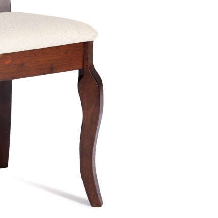 Стул Афродита/ Апхродите дерево гевея, 46х54х99см, Каппучино , ткань кремовая с рисунком (А04) / Aphrodite Cappuchino_6