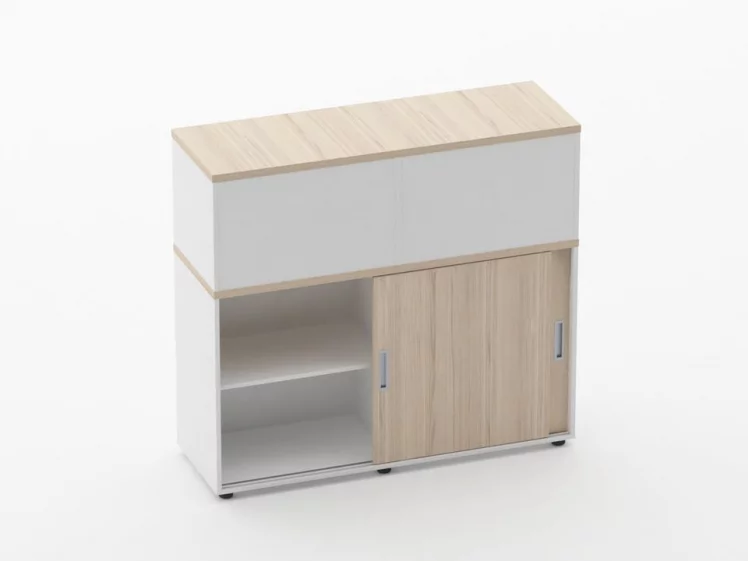 Тумба комбинированная высокая для рабочего модуля Дека 9.04.125 Туя/Белый / Deka_1