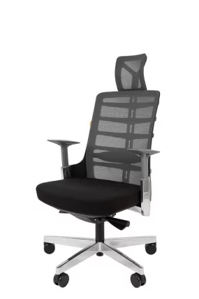 Кресло руководителя СПИНЕЛЛЙ Черный-серый / SPINELLY_7