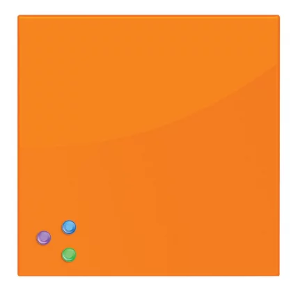 Доска магнитно-маркерная стеклянная БРАУБЕРГ 45х45 см Оранжевая / BRAUBERG_0