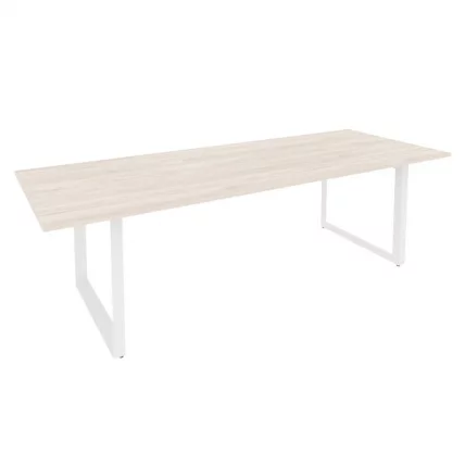 Стол переговорный на О-образном м/к ОНИКС О.МО-ПРГ-25 Денвер Светлый/Белый / ONIX O.MO-PRG-25_0