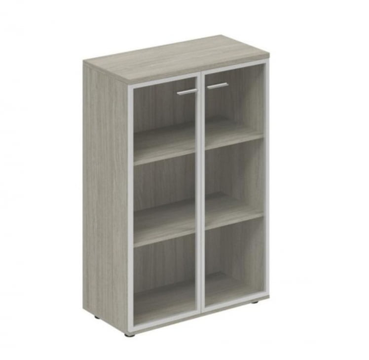 Шкаф средний со стеклом, задняя стенка ХДФ Винг ВН.801.ОЛ.АЛ Дуб светлый / Wing WN.801.OL.AL_0