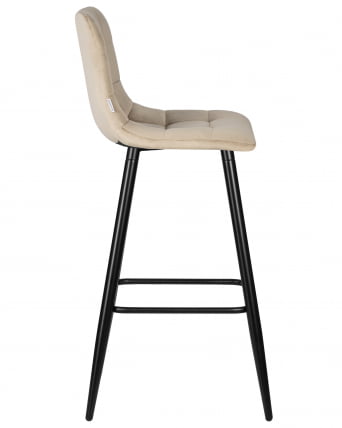Стул барный ДОБРИН НИCОЛЕ (черные матовые ножки, мокко велюр (108-104)) / DOBRIN NICOLE_2