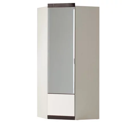 Шкаф угловой Ронда №309 Венге Белый глянец_0