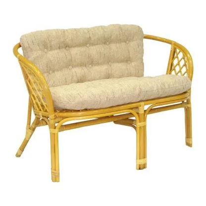 Диван Багама 2х местный, подушки светлые Бахама7 мед / Bahama7_0