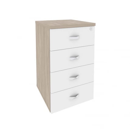 Тумба приставная ОНИКС О.ТП-4 Дуб Аттик/Белый / ONIX O.TP-4_0