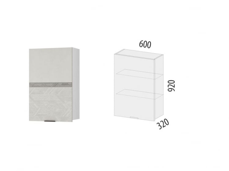 Шкаф кухонный (лев/прав) Бостон 104.36_4