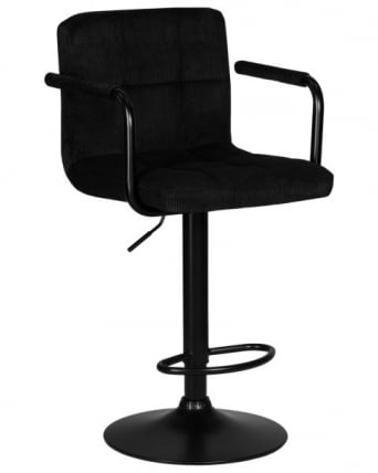 Стул барный ДОБРИН КРУГЕР АРМ БЛАCК (черный вельвет (ЛАР-Е2041-52)) 2 шт / DOBRIN KRUGER ARM BLACK (LAR-E2041-52))_1