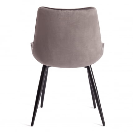 Стул АБРУЗЗО ( мод. 8060 ) металл/вельвет, 52 х 63 х 85 см, светло-серый (ХЛР 24)/черный / ABRUZZO mod. (HLR_3