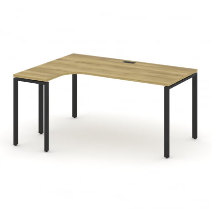 Стол эргономичный левый CОНCЕПТ CН.ОСА-002(Л) Дуб Винченцо Черный / CONCEPT CN.OSA-002(L)_0