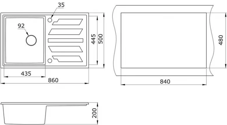 Кухонная мойка ГРАНУЛА 8601 Песок / GRANULA_2