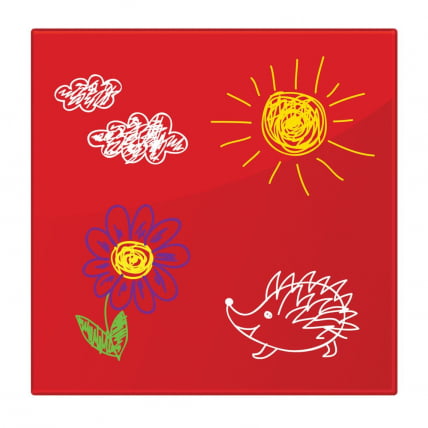 Доска магнитно-маркерная стеклянная БРАУБЕРГ 45х45 см Красная / BRAUBERG_1