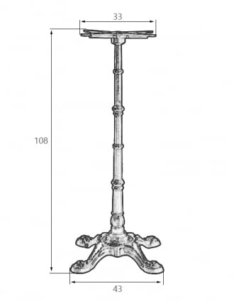 Подстолье барное ДОБРИН ЛЕОНЕ ХИГХ / DOBRIN LEONE HIGH_1
