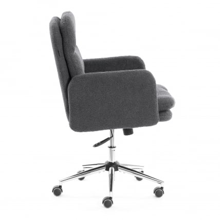 Кресло Довер хром букле, серый, барни грей / Dover barni grey_1