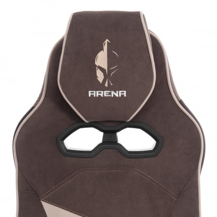 Кресло Арена металБЛ велюр, коричневый/бежевый, 6/7 / Arena metalBL_7