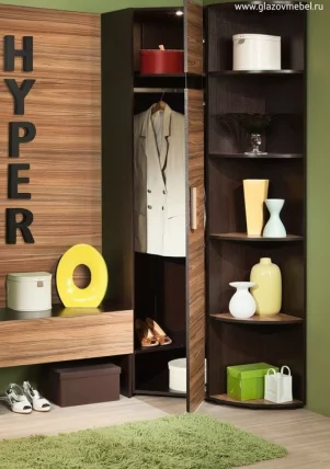 Полка угловая 1 Хйпер Венге/Палисандр (прихож.) / Hyper_2