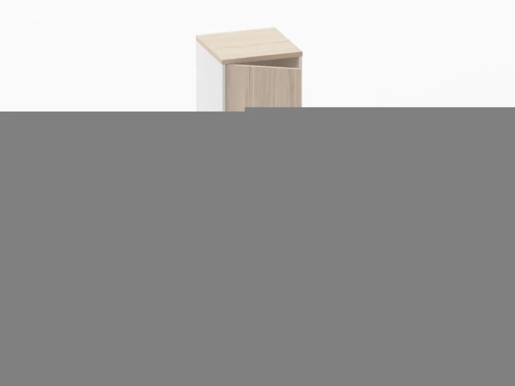 Шкаф 3 узкий закрытый, 1 дверь Дека 10.16.14Л Туя/Белый / Deka_1