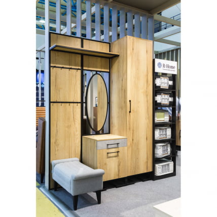 Тумба для обуви с ящиком Лофт (ТОЯ) Дуб натур/Бетон / Loft_11