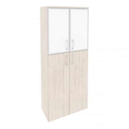 Шкаф высокий широкий ОНИКС О.СТ-1.7Р вхите Денвер Светлый / ONIX O.ST-1.7R white_0