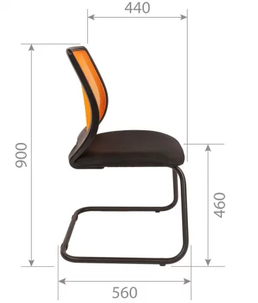 Кресло для посетителей CХАИРМАН 699 В (В) Черный / CHAIRMAN (V)_4