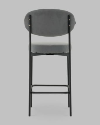 Стул Полубарный Бриф ДД ПБ велюр серый / DD_3