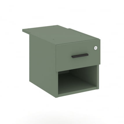 Тумба подвесная с ящиком и нишей CОНCЕПТ CН.ПТ-005 Б/В Кобо Черный / CONCEPT CN.PT-005 B/W_0