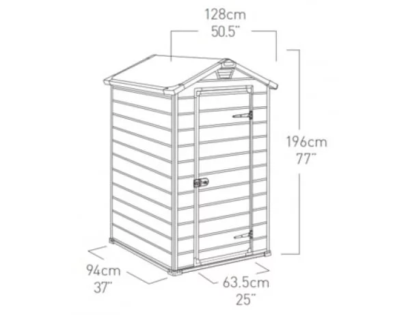Сарай пластиковый МАНОР 4кс3 / MANOR 4x3_1