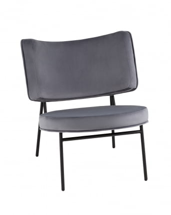 Кресло Дистриcт Лоунге велюр Серый / District Lounge_0