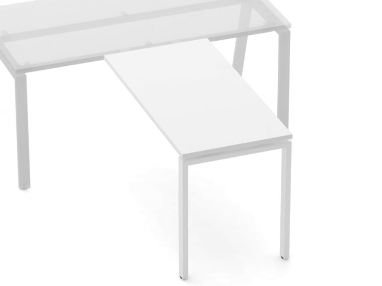 Брифинг-приставка для стола на Л-обр.опорах Дека 73.10.12 Белый / Deka_1
