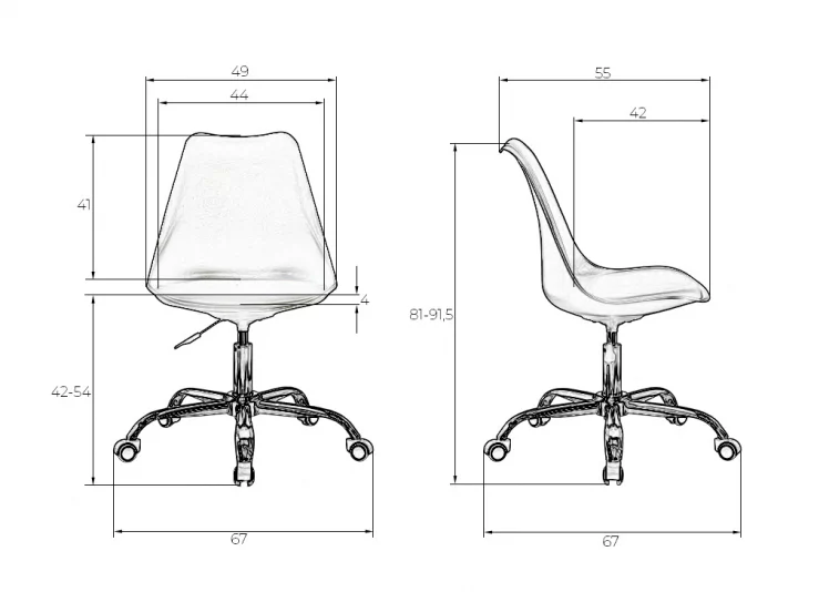 Офисное кресло для персонала ДОБРИН МИCКЕЙ Белый / DOBRIN MICKEY_8