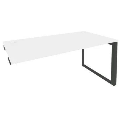 Стол-приставка на О-образном м/к к опорным элементам ОНИКС О.МО-СПР-4.8 Белый Бриллиант/Антрацит / ONIX O.MO-SPR-4.8_0