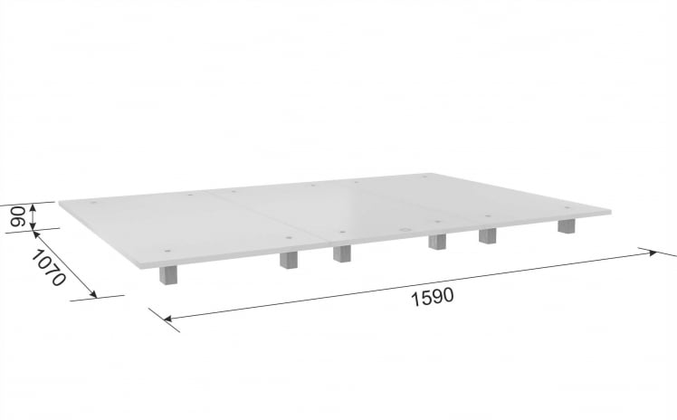 Кровать 1.6 Настил КМ.2-00.3 белый / KM.2-00.3_3