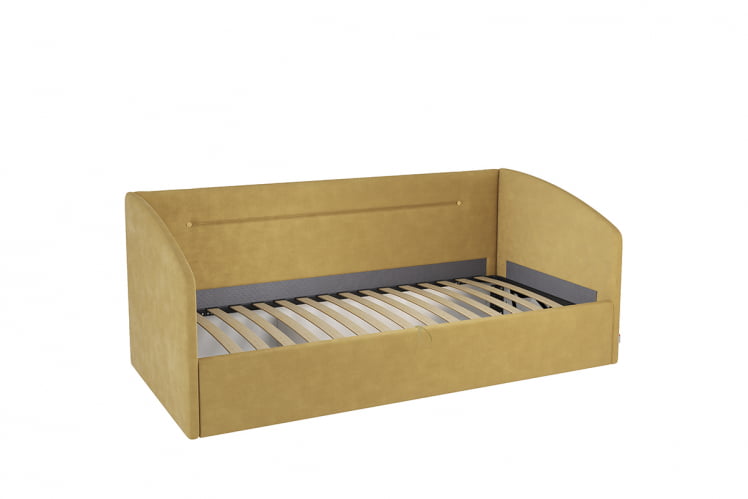 Кровать  0.9 Альба (Софа) КМ.С-16 медовый (велюр) / КМ.S-16_1