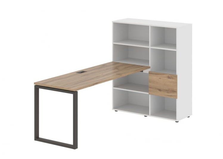 Рабочая станция ЕДИС ЕКРСТ 1117 Дуб Денвер светлый Мокко Белый / EDIS EQRST_0