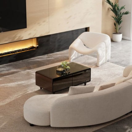 Умный кофейный столик с холодильником ЕУРЕКА ТБ135, Валнут+Блаcк / EUREKA TB135, Walnut+Black_7